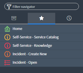  Geneva Application Navigator Favorites tab 