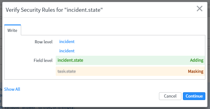  servicenow geneva ui16 ACL configuration watcher 