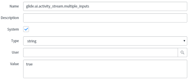 Creating global user preference to show multiple activity input fields 